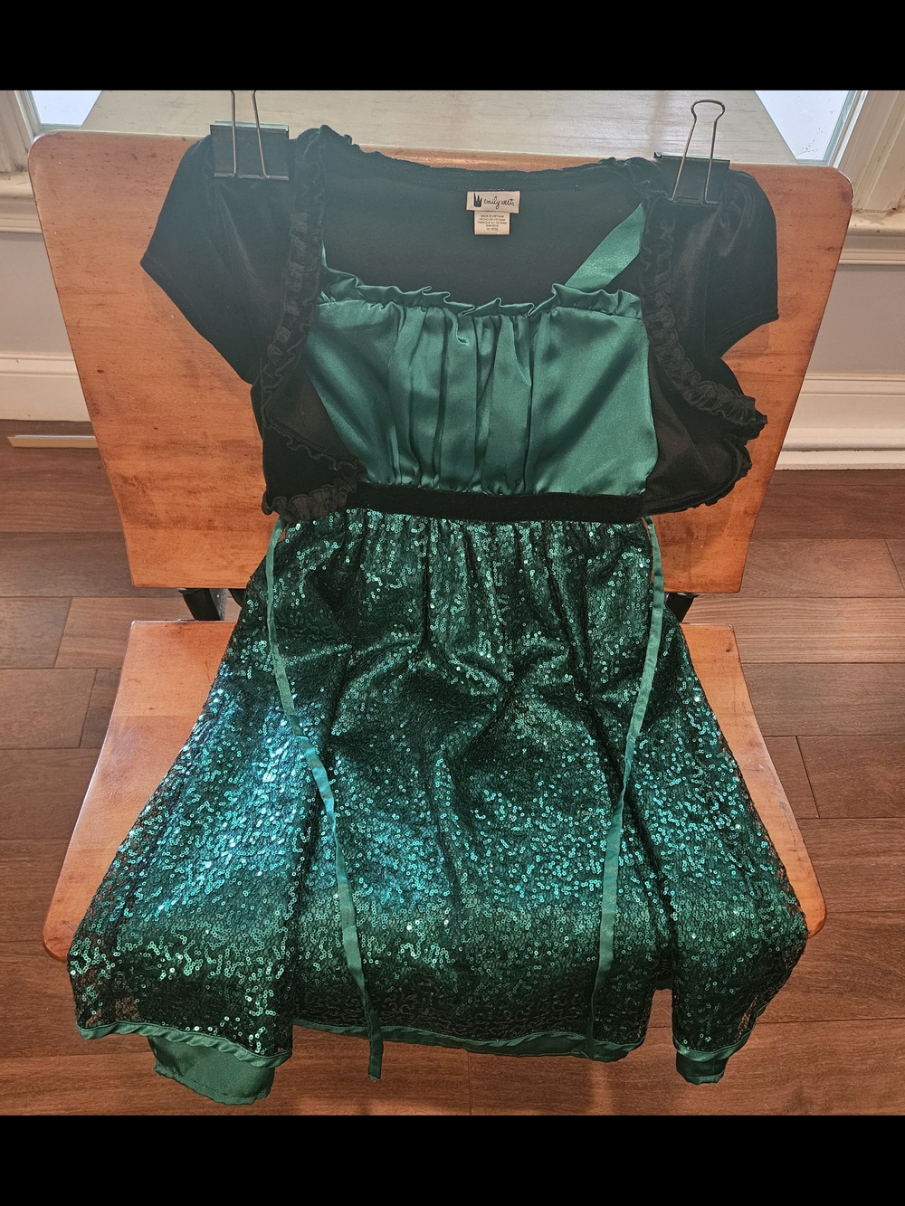 Emily West Emerald Green Sequin Party Dress for Girls